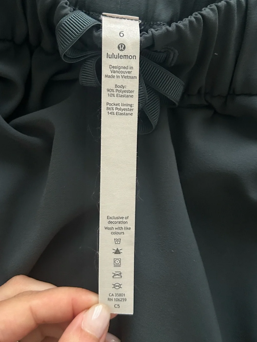 Lululemon Dark Teal High-Rise Drawstring Skirt Size 6 Athletic Casual